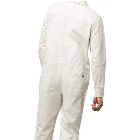 VANS Lizzie Armanto Jumpsuit Beige Cotton Stretch Skate Women's Size VN00036389F - Picture 4 of 5